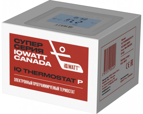 IQ THERMOSTAT P WHITE - программируемый терморегулятор для теплого пола